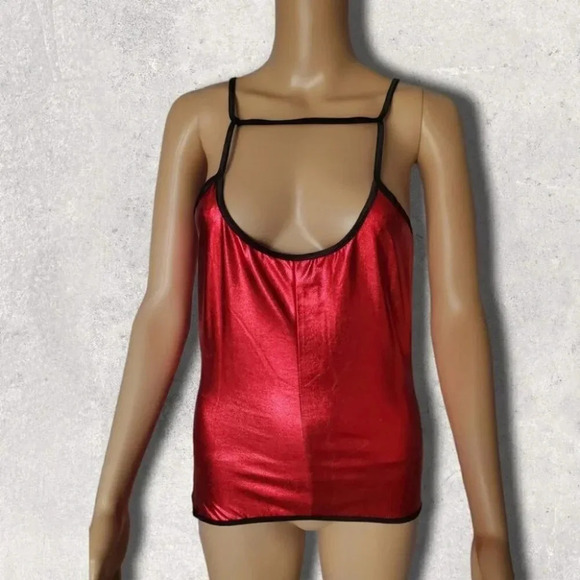 Red Dress with Black Strap - Picture 1 of 4